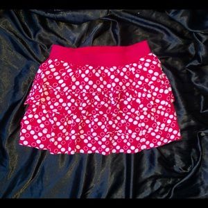 AEROPOSTALE Pink Skirt with White Polka Dots